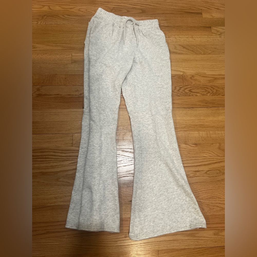 Gray Hollister flared sweatpants